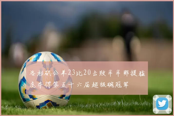 洛杉矶公羊23比20击败辛辛那提猛虎夺得第五十六届超级碗冠军